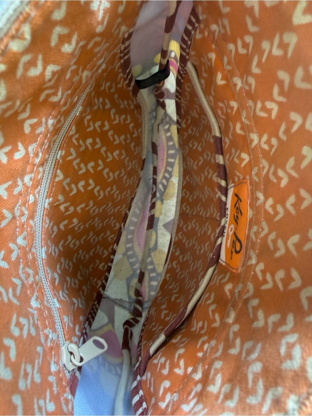 Fossil Orange Multicolor Patterned Crossbody Bag - Picture 6 of 7